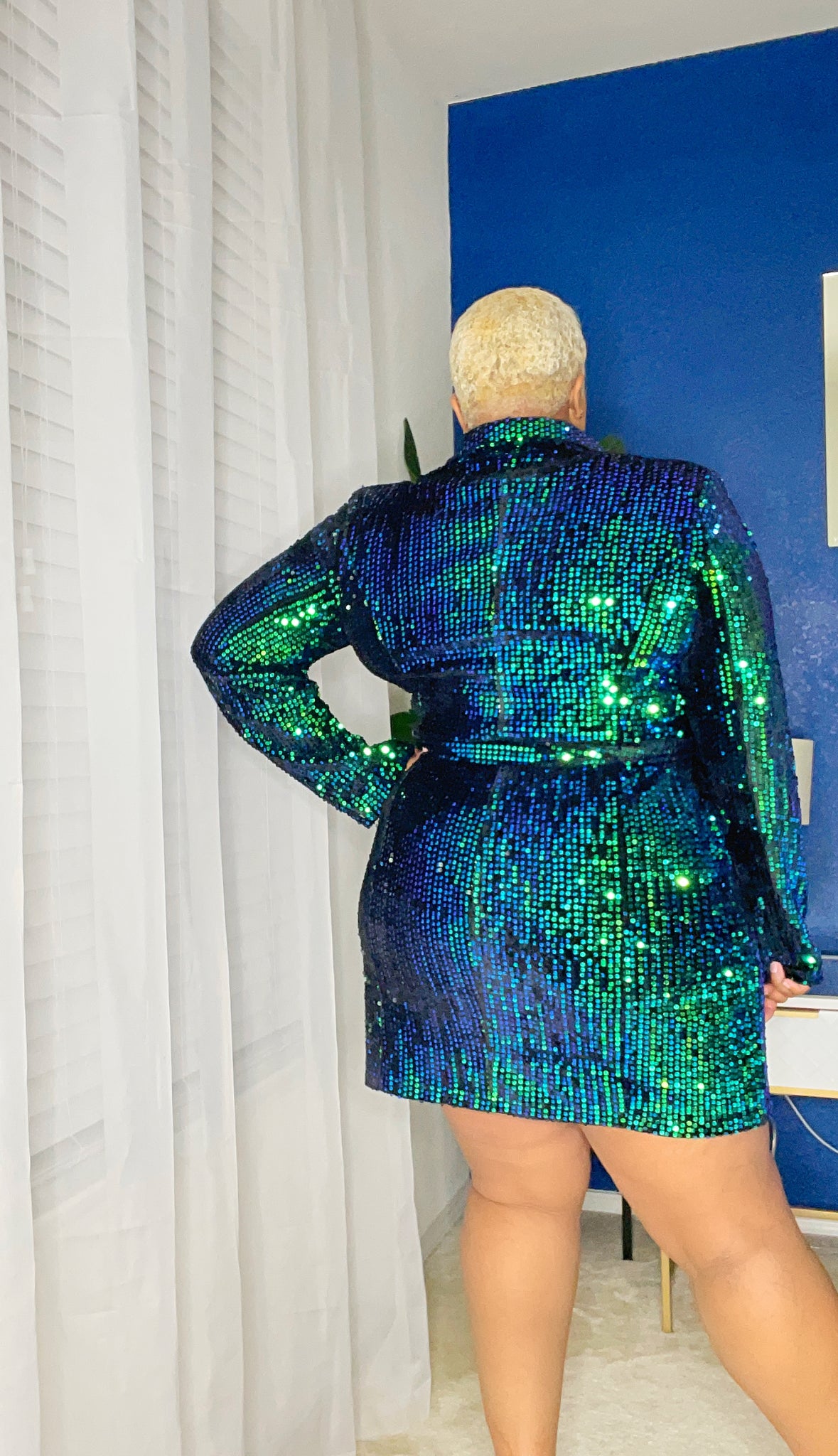 She Sparkles Blazer Dress